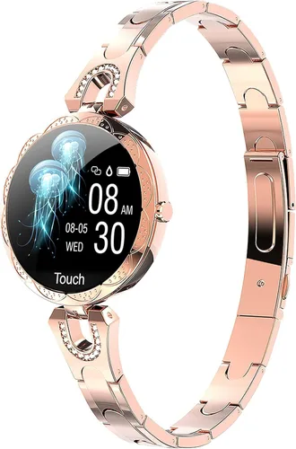 Reloj inteligente para mujer para Android iOS Phone Fitness Tracker Monitor de frecuencia cardíaca impermeable rastreador de actividad podómetro,