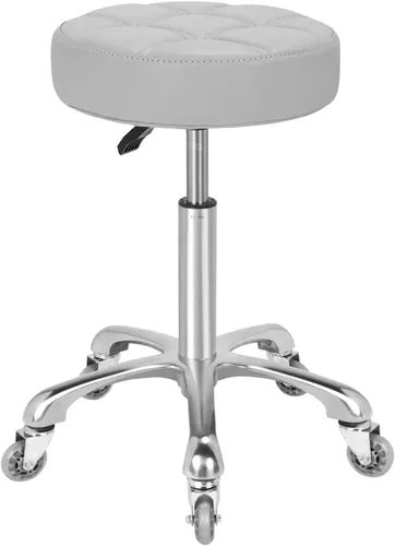 Miniatura 9 de Kaleurrier Taburete giratorio ajustable – Taburetes de peluquería resistentes – Taburetes hidráulicos de trabajo con ruedas para peluquería, salón
