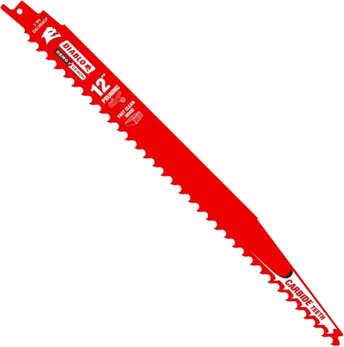 Miniatura 2 de Diablo Demo Demon Hojas de Sierra Recíproca con Dientes de Carburo para Poda y Madera Limpia - Dientes de Carburo - 12" de Longitud, 3 TPI, Paquete