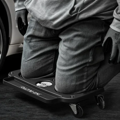 Miniatura 8 de M-AUTO Rodilleras Deslizantes con Ruedas, Rodilleras Duraderas con Ruedas Giratorias de 360 Grados Completos y Bandeja de Herramientas, Almohadillas