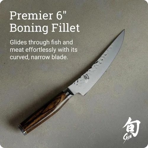 Miniatura 2 de Shun Cutlery Premier - Cuchillo para deshuesar y filetear de 6 pulgadas, se desliza fácilmente a través de la carne y el pescado, auténtico, hecho a