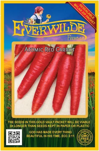 Miniatura 4 de Everwilde Farms - Semillas de zanahoria roja atómica de 1 onza - Gold Vault