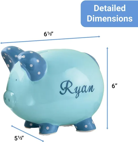 Miniatura 8 de Alcancía de cochinito personalizada Millas Kimball