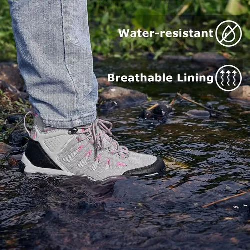 Miniatura 3 de SHULOOK Botas de senderismo impermeables para mujer, para senderismo, campamento, senderismo, senderismo, senderismo, para exteriores