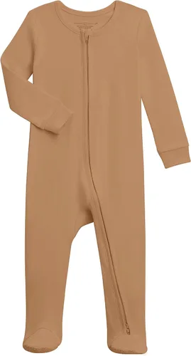Colored Organics Pijama Peyton con pies y cremallera de algodón orgánico para bebé
