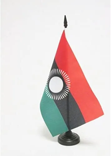 Miniatura 17 de AZ FLAG Sierra Leone Bandera de mesa 5'' x 8'' - Bandera de escritorio de Sierra Leona 21 x 14 cm - Bastón y base de plástico negro