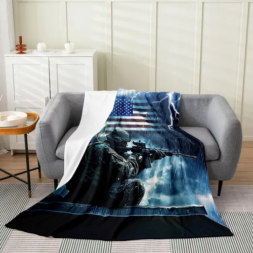 Miniatura 21 de Erosebridal Manta de pingüino de 40 x 50 pulgadas para niños y niñas, manta de franela gris blanca y negra con diseño de animales antárticos