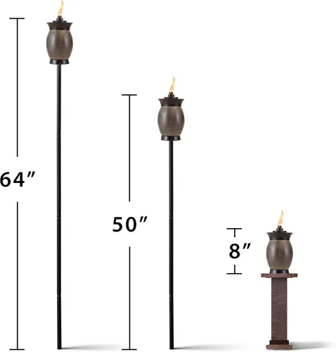 Miniatura 5 de Antorcha multiuso de travertino 4 en 1, de la marca Tiki, Tropical, Piedra