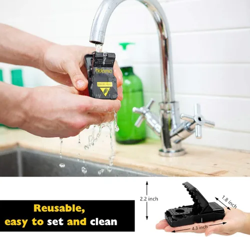 Miniatura 4 de Hdama Trampa para ratones, trampas para ratones que funcionan pequeñas trampas para ratones al aire libre e interior, las mejores trampas a presión