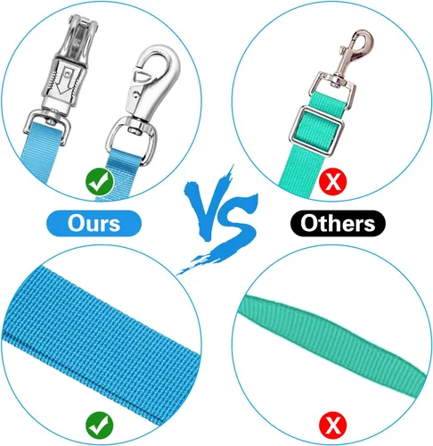 Miniatura 4 de Cross Ties for Horse,Heavy Duty Nylon Trailer Tie with Strong Panic Snap and Bull Snap,Adjustable Length from 45.2" to 78.7",Professional Horse Azul