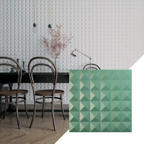 Ekena Millwork 19 5/8 pulgadas de ancho x 19 5/8 pulgadas de alto Damon EnduraWall Panel decorativo de pared 3D, niebla marina (cubre 2.67 pies Sea