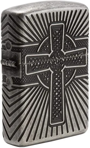 Miniatura 9 de Zippo - Encendedor de bolsillo cruzado Armadura San Benito Latón