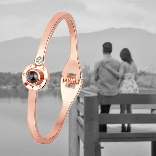 Miniatura 8 de MYOSPARK Pulsera con texto en inglés "I Love You" en 100 idiomas con texto en inglés "The Memory of Love", regalo para pareja, familia, mejores