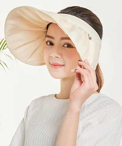 Miniatura 3 de Sombrero de sol de ala ancha ajustable, protección UV, visera de pesca de playa, gorra multifuncional plegable