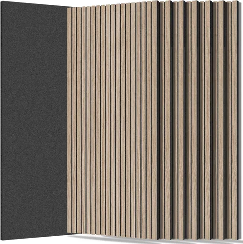Miniatura 14 de Paquete de 6 paneles acústicos de pared, 47.2 x 23.6 x 0.4 pulgadas, autoadhesivos decorativos insonorizados, paneles de amortiguación de sonido