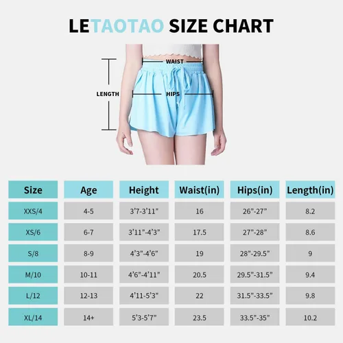Miniatura 7 de Pantalones cortos fluidos con diseño de mariposa para niñas, pantalones cortos deportivos para niños pequeños y jóvenes con forro 2 en 1