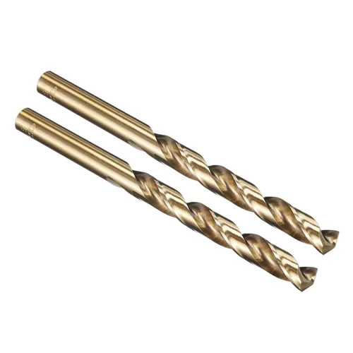 Miniatura 236 de PATIKIL Broca Jobber de 0.039 in, vástago recto M35 cobalto 5% acero de alta velocidad 135° acabado dorado para metal duro de acero inoxidable - 2