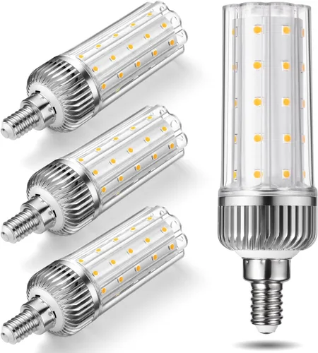 Bombilla LED E12, bombillas LED de candelabro de 20 W, equivalente a 150 W, bombilla de araña blanca cálida de 2700 K, bombilla de ventilador de