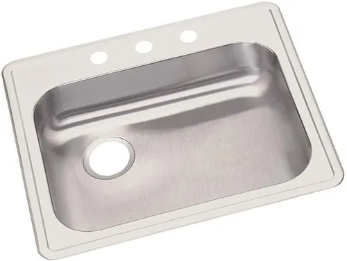 Miniatura 27 de Elkay GE12521 Dayton Fregadero de cocina empotrable de una sola cubeta de acero inoxidable de 25" - 1 orificio para grifo