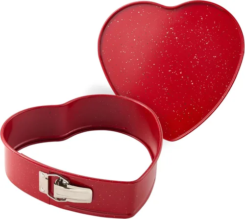 Miniatura 5 de casaWare Heart Springform - Sartén de 10 pulgadas, revestimiento de cerámica, antiadherente, granito rojo