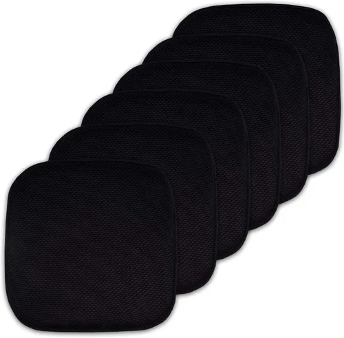 Miniatura 83 de Sweet Home Collection Cojines de espuma viscoelástica para silla, antideslizantes, diseño de panal de abeja, 16 x 16 pulgadas, paquete de 2