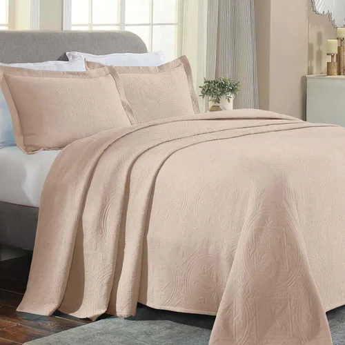 Miniatura 7 de Superior Juego de colcha de algodón de 2 piezas, diseño de círculos celtas, decoración de cama para el hogar, 1 funda de almohada, manta