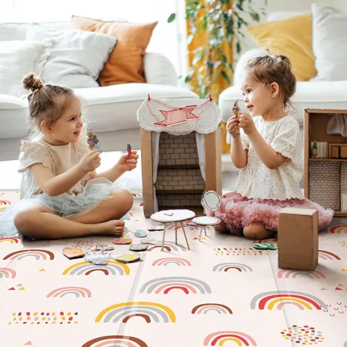 Miniatura 6 de Alfombra de Juego Plegable para Bebé, PIGLOG Alfombras Impermeables para Bebés y Niños Pequeños, Alfombra de Espuma Segura para Tiempo de Barriga