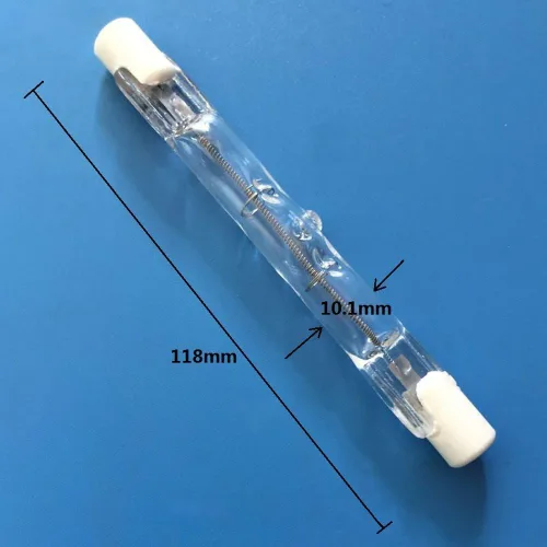 Miniatura 2 de Bombillas halógenas tipo J T3 de 500 W y 4.7 pulgadas (paquete de 5) – 4.646 in de doble extremo 500 vatios 120 voltios T3 bombillas halógenas R7S