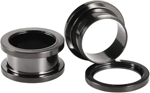 Miniatura 3 de PUNKYOUTH Juego de 14 tapones de túneles de acero inoxidable con tornillo de ajuste de tornillo expansor de piercing corporal juego de joyas