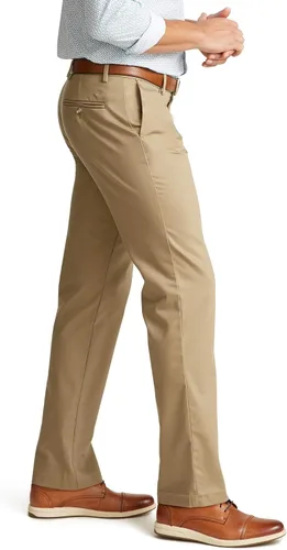 Miniatura 2 de Dockers Signature Lux Pantalones elásticos de algodón para hombre, ajuste recto, caqui.