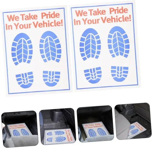 Miniatura 6 de Alfombrillas de piso para automóviles, 80 hojas de papel, fundas desechables antideslizantes de ajuste universal