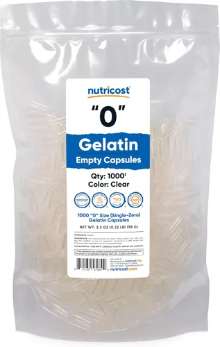 Miniatura 6 de Nutricost Cápsulas vacías de gelatina tamaño 0-500 cápsulas de gel vacías transparentes '0' - Kosher, sin OMG, sin soja, sin gluten