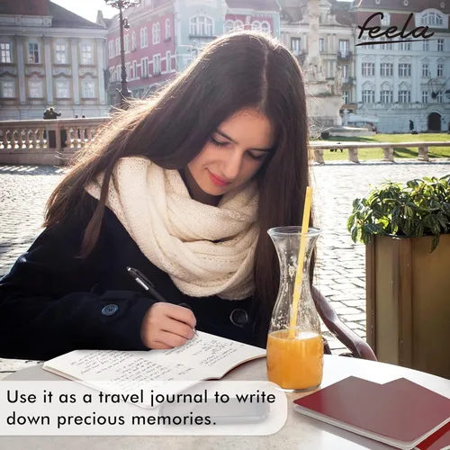 Miniatura 8 de Feela - Paquete de 36 cuadernos de tapa blanda en blanco, a rayas, para viajes, para mujeres y hombres, cuadernos para escribir, cuadernos rayados