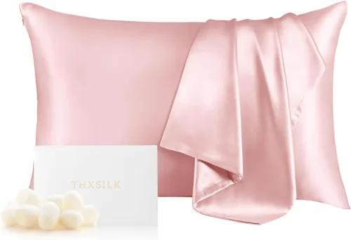 Miniatura 49 de THXSILK Funda de almohada de seda de morera 100% para cabello y piel, funda de almohada de seda hipoalergénica, suave, transpirable, con cremallera