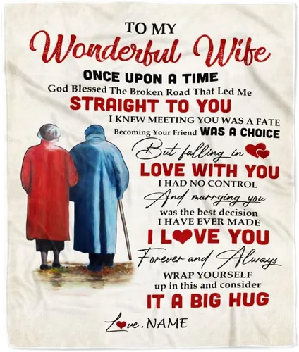 Miniatura 12 de Manta personalizada con texto en inglés «To My Wife from Husband When I Tell You I Love You Wife», manta de forro polar personalizada
