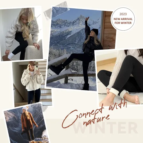 Miniatura 5 de GAYHAY - Leggings con forro de vellón para mujer, pantalones de yoga cálidos de invierno para entrenamiento, con cintura alta y control de abdomen