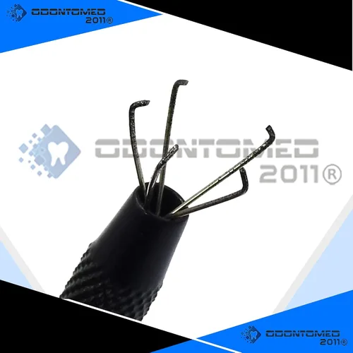Miniatura 5 de 4 piezas de 5 puntas de diamantes de piedras preciosas de perlas de recoger piezas tácticas todo negro recubierto conjunto de acero inoxidable