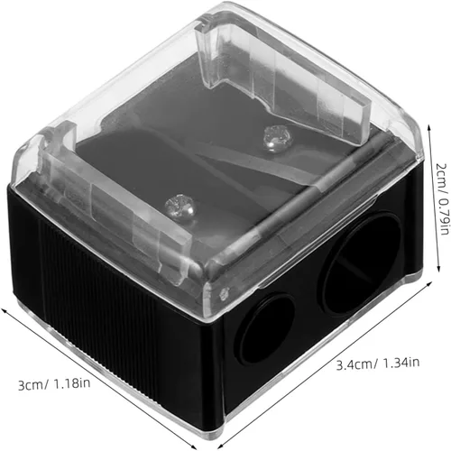 Miniatura 4 de minkissy Sacapuntas para la pluma de la ceja mini sacapuntas agujero doble para cosméticos
