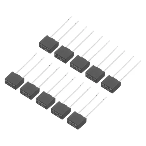 Miniatura 8 de uxcell 30pcs DIP montado en miniatura cuadrado lento golpe micro fusible para piezas electrónicas PCB LCD reparación, 1.6A 250V, negro