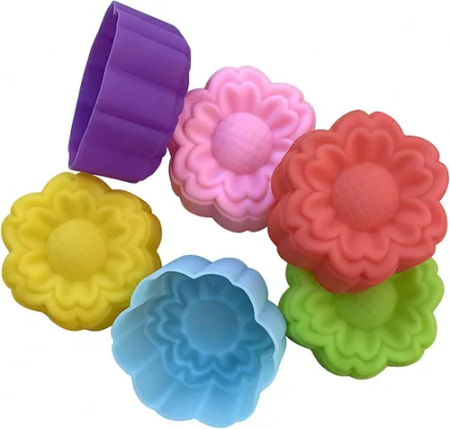 Miniatura 16 de 36 PCS Moldes para Hornear en Forma de Flor de Silicona Grado Alimenticio Antiadherente Mini Bandejas para Cupcakes, Pudines, Chocolates