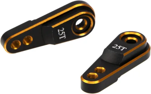 Miniatura 4 de 2 brazos de dirección Vgoohobby Metal 25T servo bocina para servomotores estándar compatibles con Traxxas TRX4 Axial SCX10 Tamiya 1/10 RC Crawler