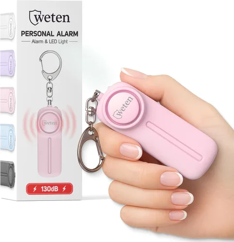 Miniatura 9 de Llavero de Alarma Personal para Mujeres Autodefensa - Dispositivo de Alerta de Silbato de Seguridad Fuerte con Luz LED – Sirena de Mano de Seguridad