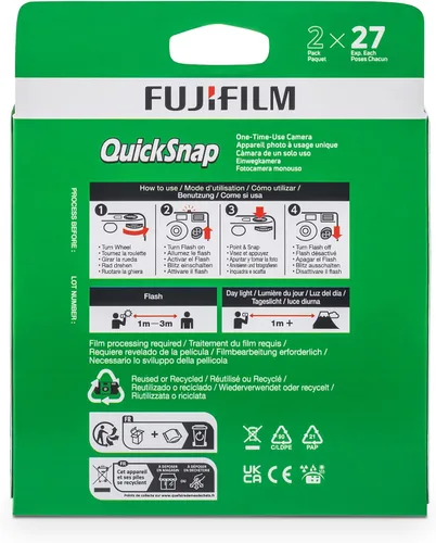 Miniatura 4 de Fujifilm QuickSnap Flash 400 - Cámara de uso único, paquete de 2