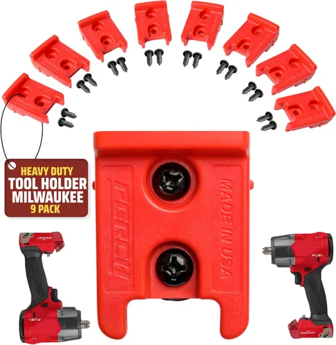 Miniatura 9 de Paquete de 3 portaherramientas para herramientas inalámbricas Milwaukee M18/18v – Organizador de herramientas de ajuste a presión para soporte
