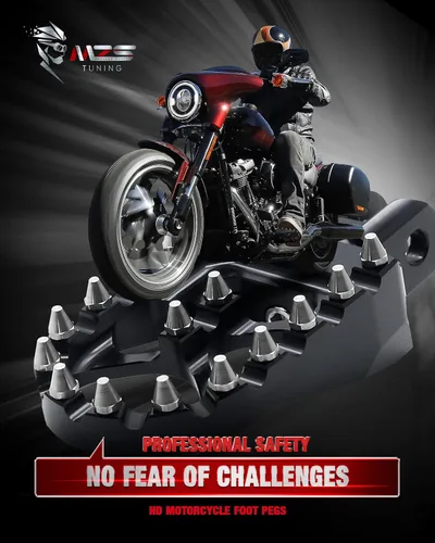 Miniatura 2 de MZS Estriberas delanteras para motocicleta, 2018-2025 Estriberas ajustables Accesorios para pedal de reposo, color negro, compatible con Softail