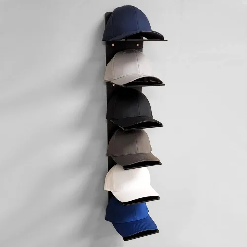 Miniatura 4 de OnDisplay Expositor de acrílico de lujo para gorras, organizador de gorra de béisbol montado en la pared, exhibición de pared con varios estantes