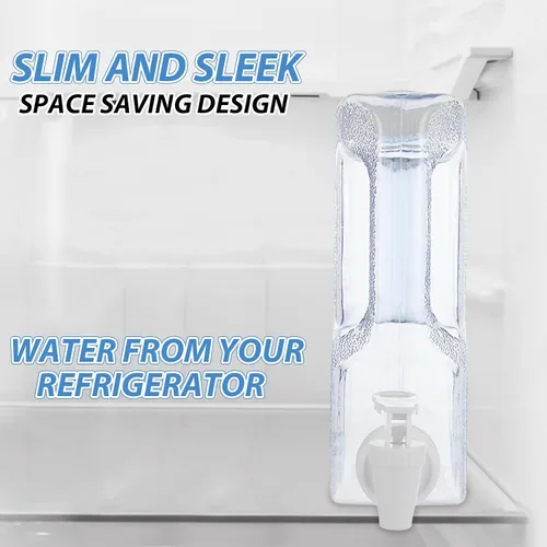 Miniatura 4 de Dispensador de agua para refrigerador, dispensador de agua de plástico para refrigerador, contenedor de agua con espita y tapa de rosca, dispensador