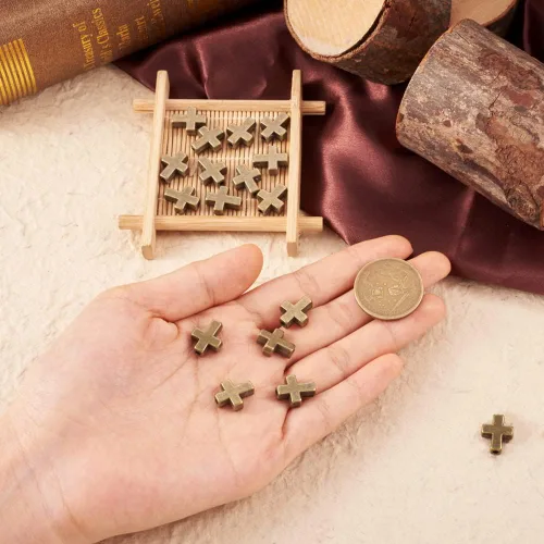 Miniatura 5 de Craftdady - Cuentas pequeñas de cruz de metal
