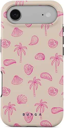 Miniatura 58 de BURGA-Funda p/teléfono compatible c/iPhone 14 Plus, carcasa rígida híbrida de 2 capas + Funda protectora de silicona, almendras latte a lunares
