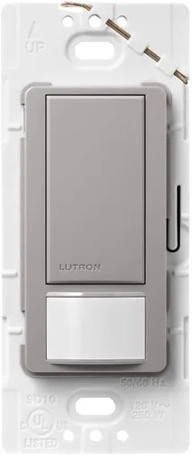 Miniatura 10 de Lutron Maestro Interruptor de luz con sensor de movimiento para interiores para baño, garaje, lavandería, cualquier bombilla, sensor de ocupación